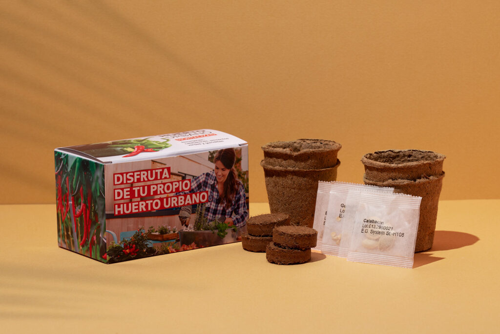 Kits de plantación ecológicos para tiendas y grandes superficies